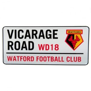 Official Watford FC White Street Sign Official Watford FC White Street Sign