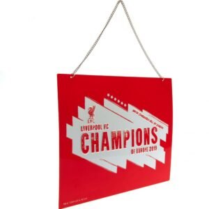 Official Liverpool FC Champions Of Europe Metal Sign Official Liverpool FC Champions Of Europe Metal Sign
