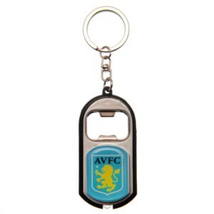 Official Aston Villa FC Keyring Torch Bottle Opener Official Aston Villa FC Keyring Torch Bottle Opener