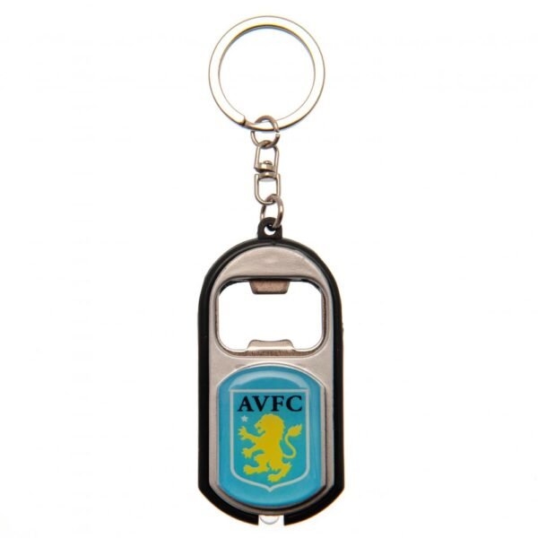 Official Aston Villa FC Keyring Torch Bottle Opener Official Aston Villa FC Keyring Torch Bottle Opener