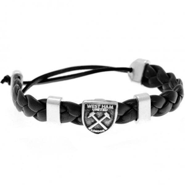 Official West Ham United FC PU Slider Bracelet Official West Ham United FC PU Slider Bracelet