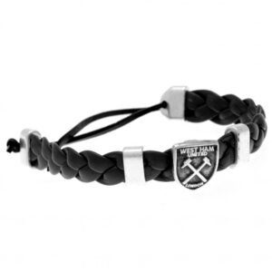 Official West Ham United FC PU Slider Bracelet Official West Ham United FC PU Slider Bracelet