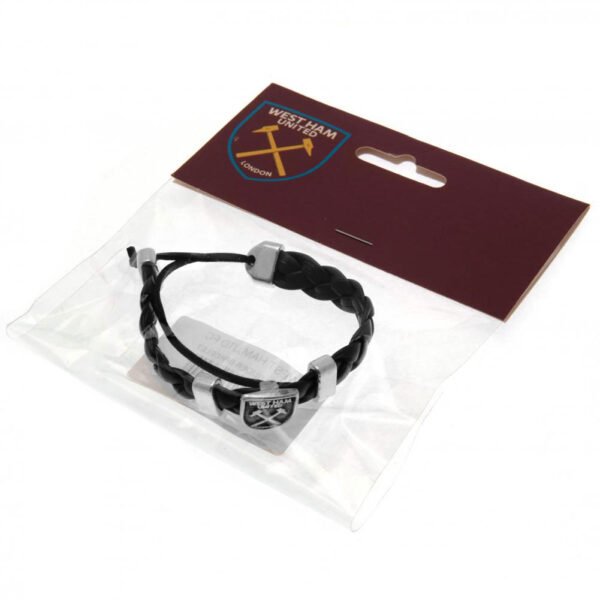 Official West Ham United FC PU Slider Bracelet Official West Ham United FC PU Slider Bracelet