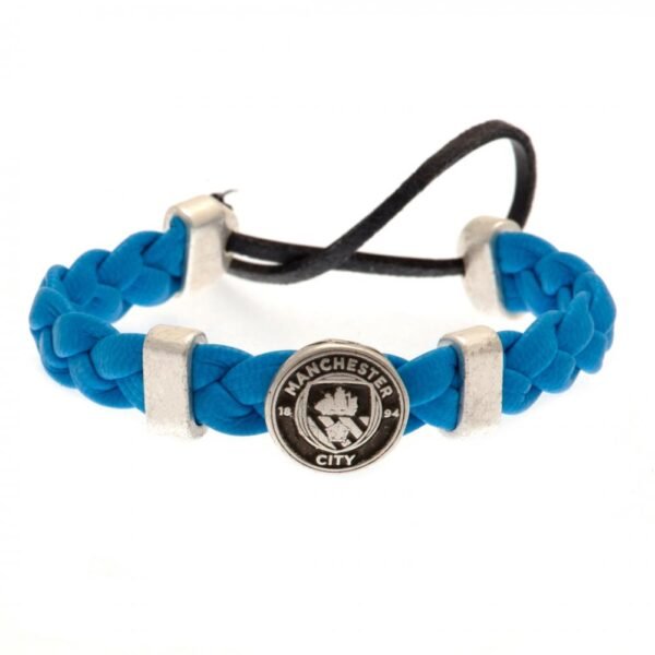 Official Manchester City FC PU Slider Bracelet Official Manchester City FC PU Slider Bracelet