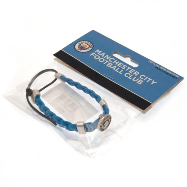 Official Manchester City FC PU Slider Bracelet Official Manchester City FC PU Slider Bracelet