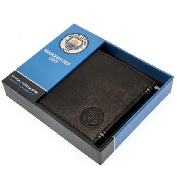 Official Manchester City FC Leather Stitched Wallet Official Manchester City FC Leather Stitched Wallet