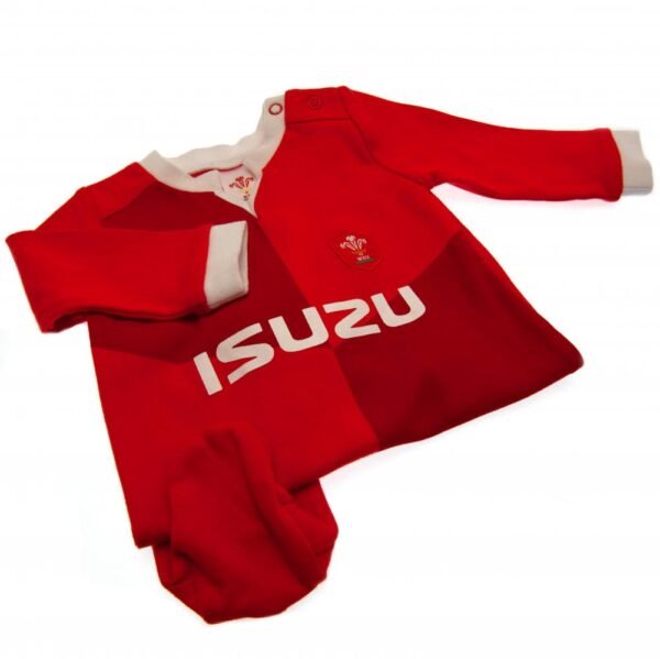 163001-Wales-RU-Sleepsuit-QT-1 Official Welsh Rugby Union 9-12 Months Sleepsuit QT