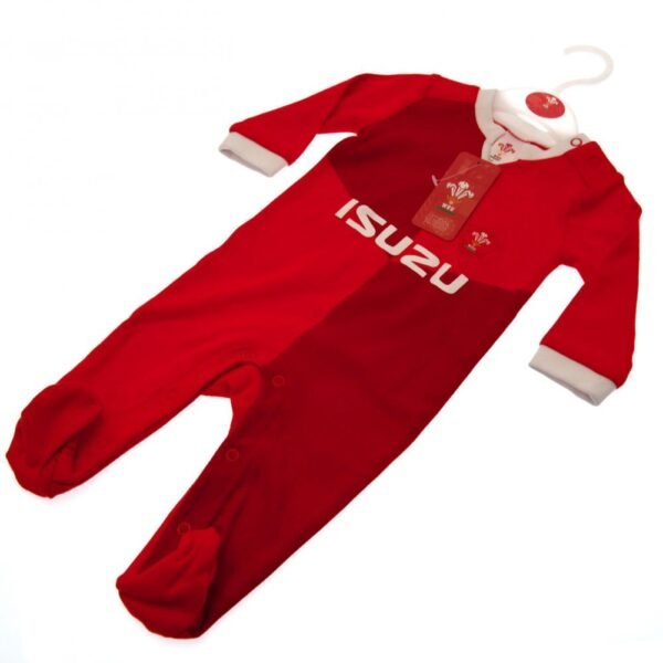 163001-Wales-RU-Sleepsuit-QT-2 Official Welsh Rugby Union 9-12 Months Sleepsuit QT