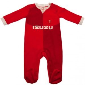 163001-Wales-RU-Sleepsuit-QT Official Welsh Rugby Union 9-12 Months Sleepsuit QT