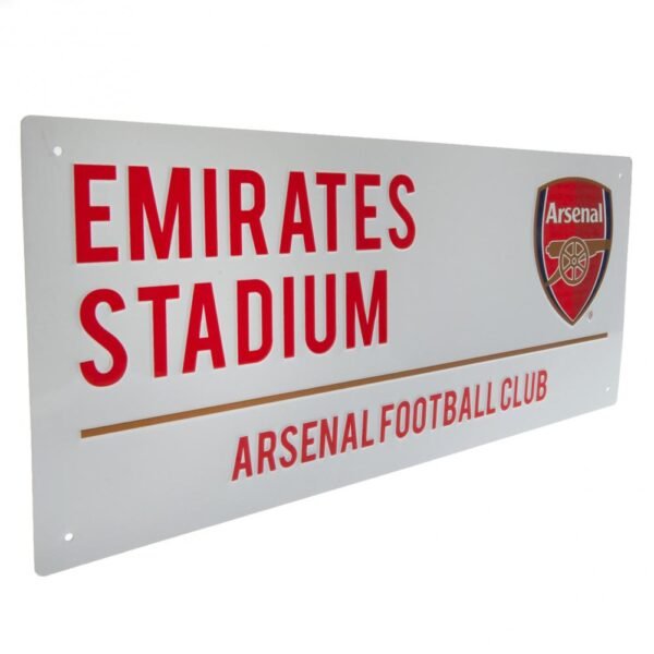Official Arsenal FC Colour Crest Street Sign