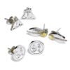 167179-Harry-Potter-Silver-Plated-Earring-Set Official Harry Potter Silver Plated Stud Earring Set