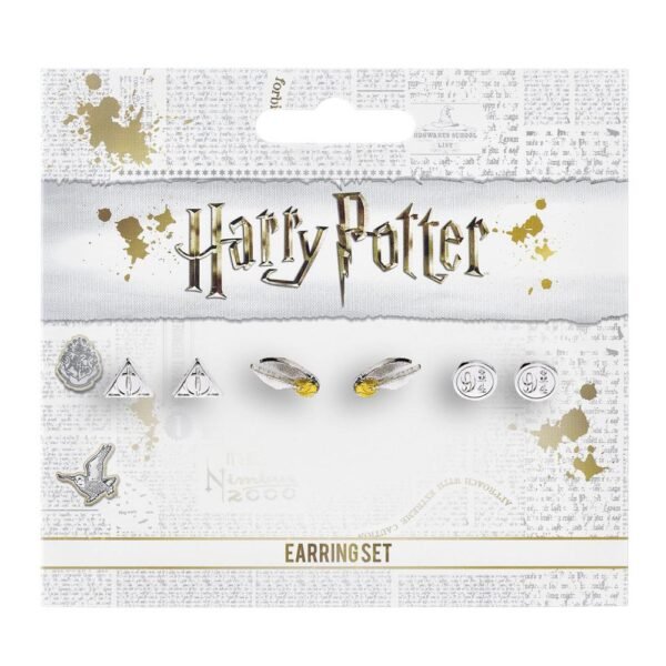 167179-Harry-Potter-Silver-Plated-Earring-Set-4 Official Harry Potter Silver Plated Stud Earring Set