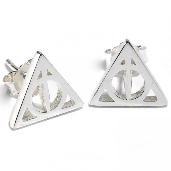 Official Harry Potter Sterling Silver Deathly Hallows Stud Earrings