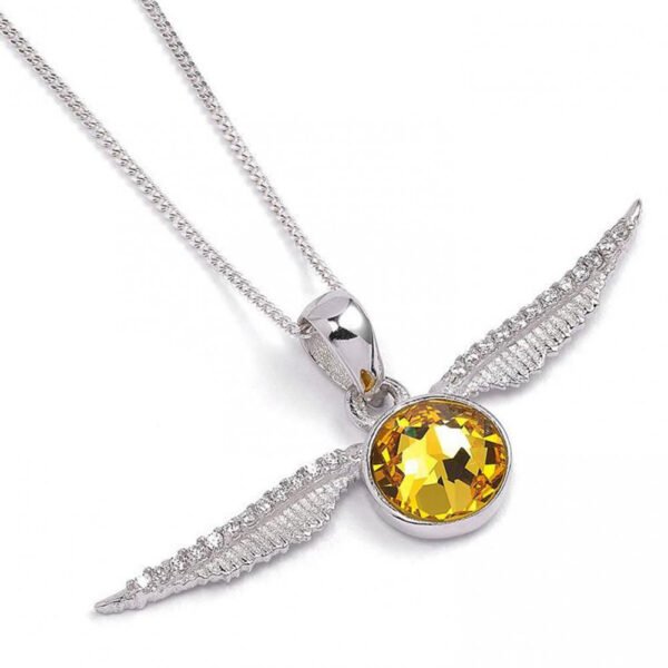 167352-Harry-Potter-Sterling-Silver-Crystal-Necklace-Golden-Snitch Official Harry Potter Sterling Silver Golden Snitch Crystal Necklace