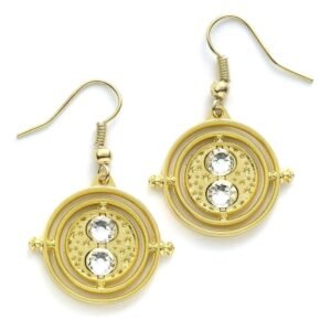 Official Harry Potter Gold Plated Time Turner Hook Earrings