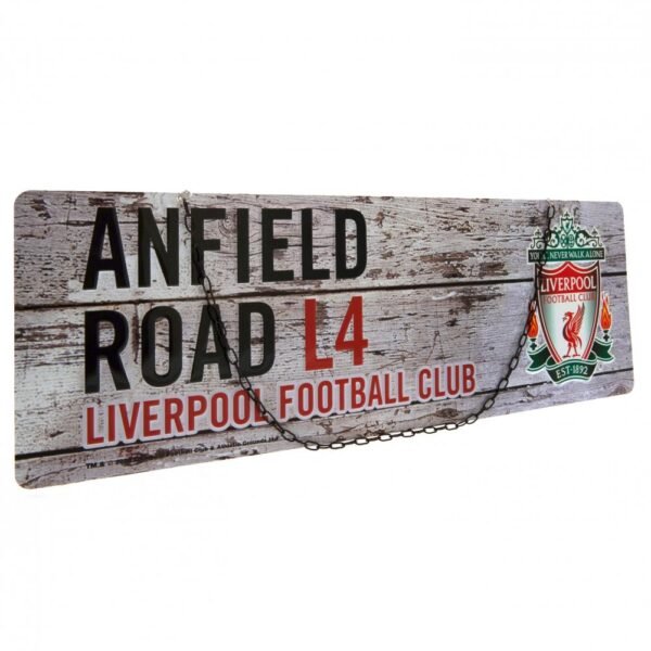 Official Liverpool FC Rustic Garden Sign Official Liverpool FC Rustic Garden Sign