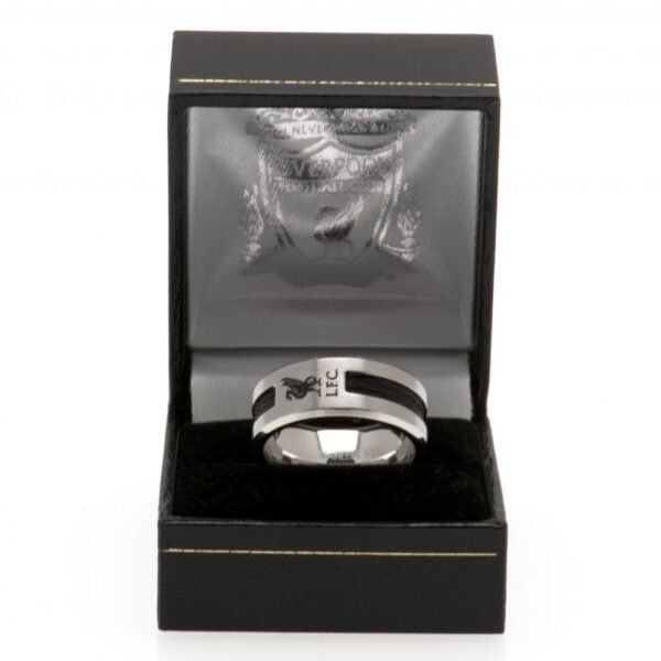 Official Liverpool FC Black Inlay Ring Small