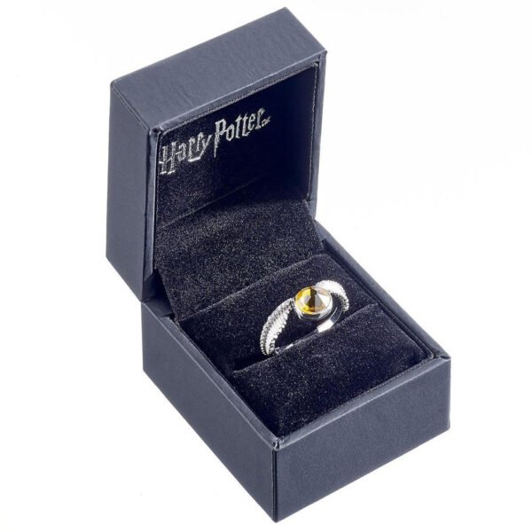 Official Harry Potter Sterling Silver Golden Snitch Crystal Ring Large