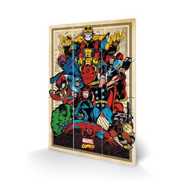 173820-Marvel-Comics-Wood-Print Official Marvel Comics Wood Print