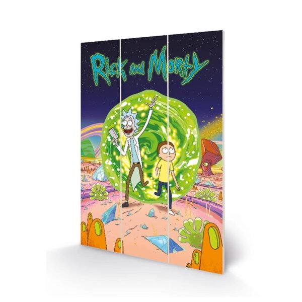 173822-Rick-And-Morty-Wood-Print-Portal Official Rick And Morty Portal Wood Print