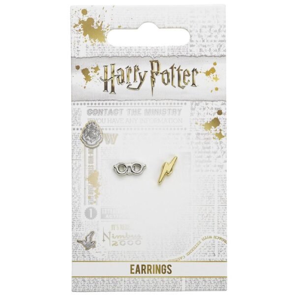 174376-Harry-Potter-Silver-Plated-Earrings-Lightning-Bolt-Glasses-1 Official Harry Potter Silver Plated Lightning Bolt & Glasses Stud Earrings