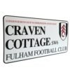 Official Fulham FC White Street Sign Official Fulham FC White Street Sign
