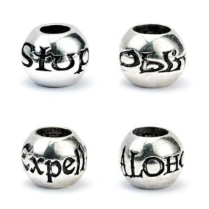 176718-Harry-Potter-Silver-Plated-Charm-Bead-Set- Official Harry Potter Silver Plated Spell Bead Charm Set