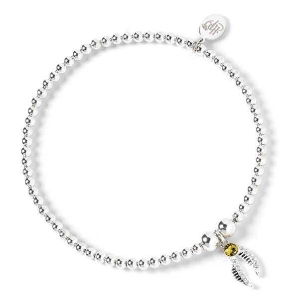 Official Harry Potter Sterling Silver Golden Snitch Crystal Bracelet