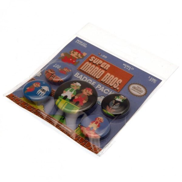 176883-Super-Mario-Button-Badge-Set-Retro-2-1 Official Super Mario Retro Button Badge Set