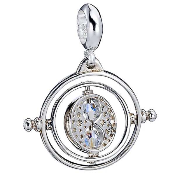 177107-Harry-Potter-Sterling-Silver-Crystal-Charm-Time-Turner Official Harry Potter Sterling Silver Time Turner Crystal Charm