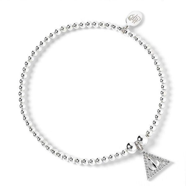 Official Harry Potter Sterling Silver Deathly Hallows Crystal Bracelet