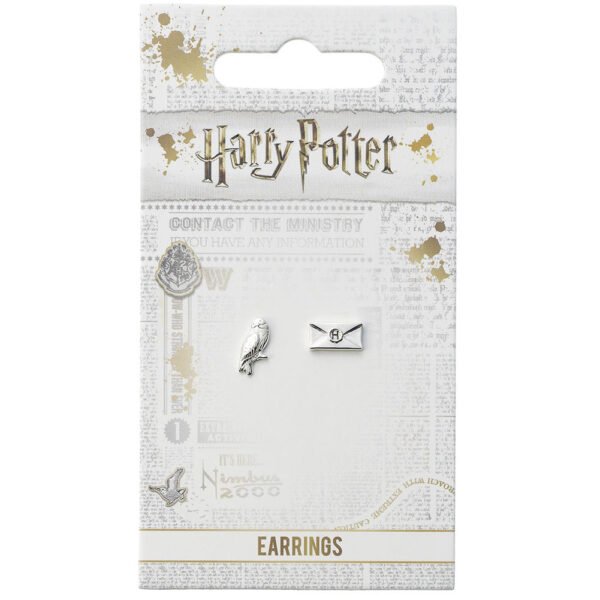 179717-Harry-Potter-Silver-Plated-Earrings-Hedwig-Owl-Letter-1 Official Harry Potter Silver Plated Hedwig Owl & Letter Stud Earrings