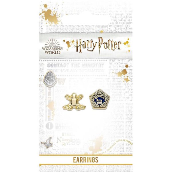 179718-Harry-Potter-Gold-Plated-Earrings-Chocolate-Frog-1 Official Harry Potter Gold Plated Chocolate Frog Stud Earrings