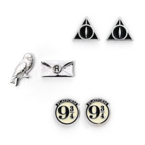 Official Harry Potter Silver Plated Earring Set