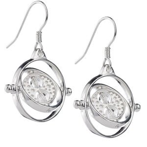 Official Harry Potter Sterling Silver Time Turner Crystal Hook Earrings