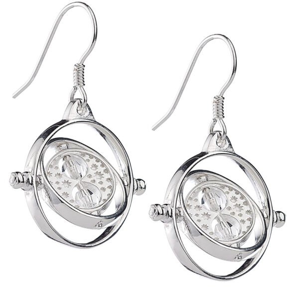 186458-Harry-Potter-Sterling-Silver-Crystal-Earrings-Time-Turner Official Harry Potter Sterling Silver Time Turner Crystal Hook Earrings