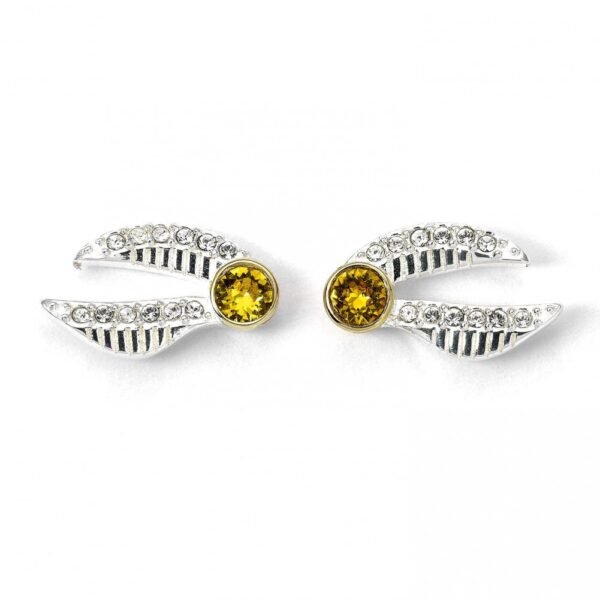 187435-Harry-Potter-Sterling-Silver-Crystal-Earrings-Golden-Snitch-1 Official Harry Potter Sterling Silver Golden Snitch Crystal Stud Earrings
