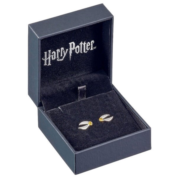 187435-Harry-Potter-Sterling-Silver-Crystal-Earrings-Golden-Snitch-2 Official Harry Potter Sterling Silver Golden Snitch Crystal Stud Earrings