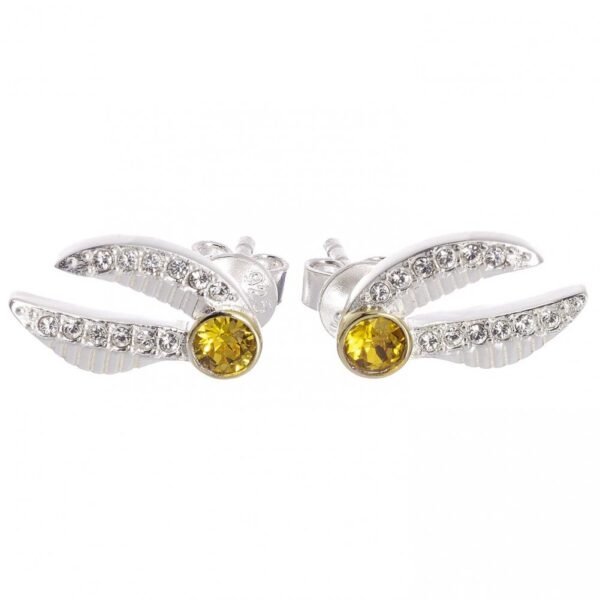 187435-Harry-Potter-Sterling-Silver-Crystal-Earrings-Golden-Snitch Official Harry Potter Sterling Silver Golden Snitch Crystal Stud Earrings