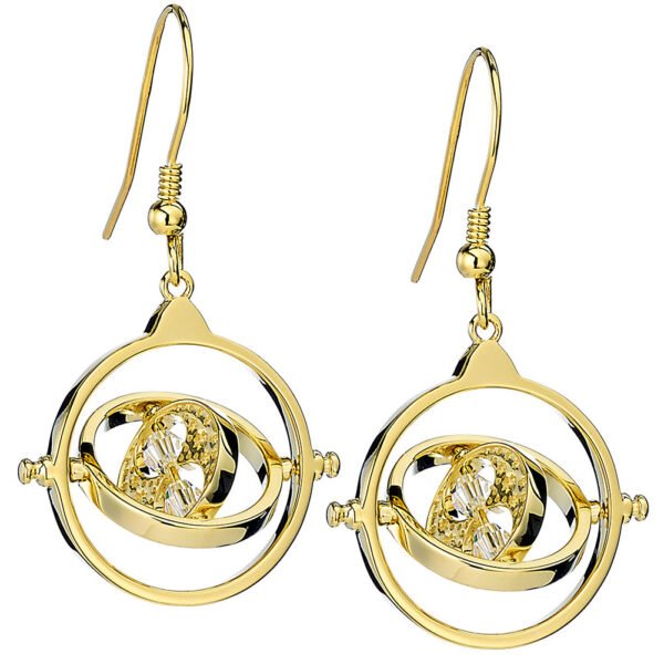 187438-Harry-Potter-Gold-Plated-Crystal-Earrings-Time-Turner Official Harry Potter Gold Plated Time Turner Crystal Hook Earrings