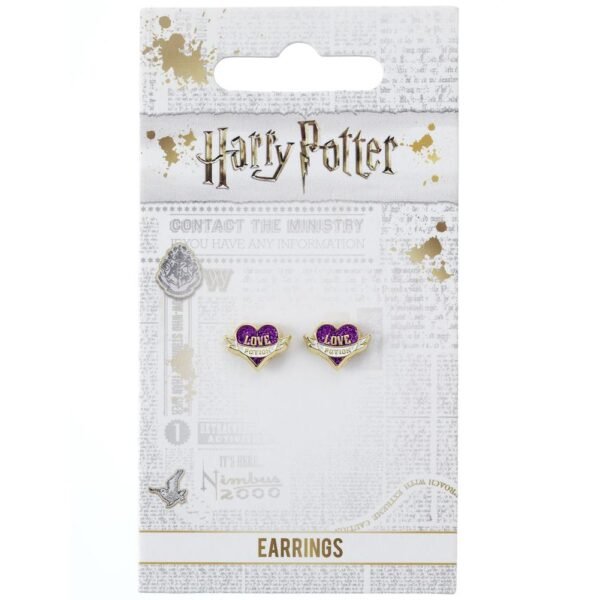 Official Harry Potter Gold Plated Love Potion Stud Earrings