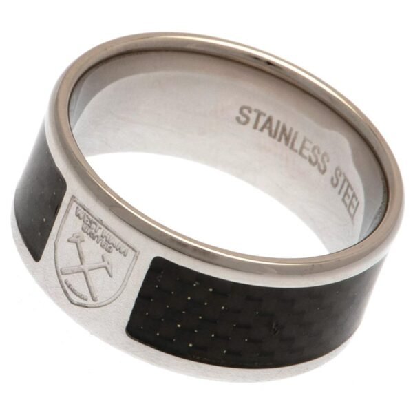 188324-West-Ham-United-FC-Carbon-Fibre-Ring-1-1 Official West Ham United FC Carbon Fibre Ring Medium