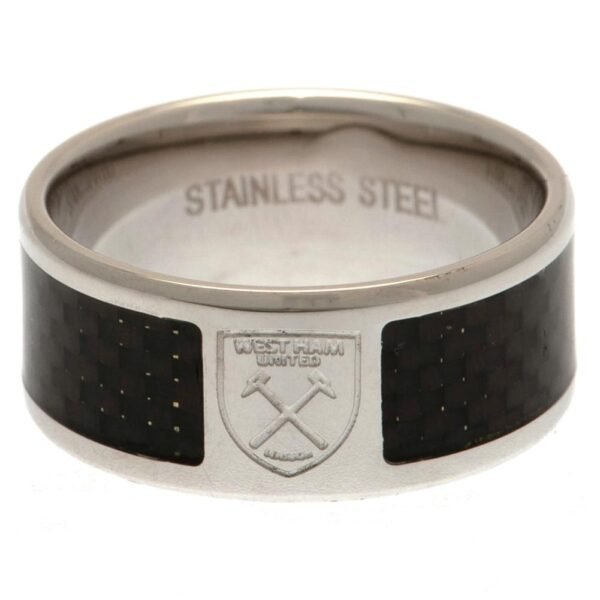 188324-West-Ham-United-FC-Carbon-Fibre-Ring-3 Official West Ham United FC Carbon Fibre Ring Medium