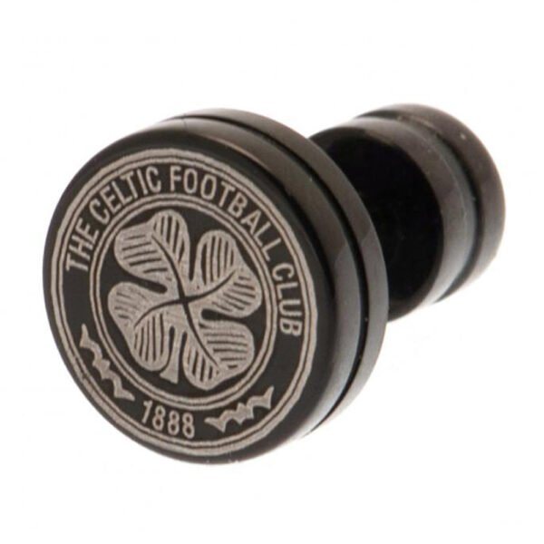 188350-Celtic-FC-Black-IP-Stud-Earing Official Celtic FC Black IP Stud Earring