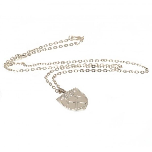 189826-West-Ham-United-FC-Silver-Plated-Pendant-Chain-XL Official West Ham United FC Silver Plated Pendant & Chain XL