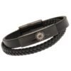 190983-Chelsea-FC-Black-IP-Leather-Bracelet Official Chelsea FC Black IP Leather Bracelet
