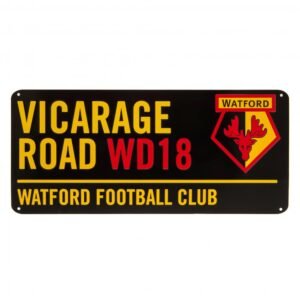 192364-Watford-FC-Street-Sign-BK Official Watford FC Colour Street Sign