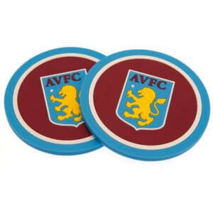 193276-Aston-Villa-FC-2pk-Coaster-Set Official Aston Villa FC 2pk Coaster Set