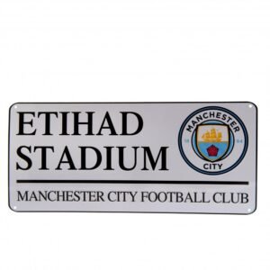 Official Manchester City FC White Street Sign Official Manchester City FC White Street Sign
