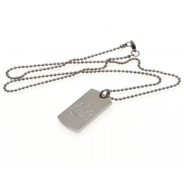Official Newcastle United FC Engraved Dog Tag & Chain Official Newcastle United FC Engraved Dog Tag & Chain